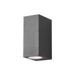 D'Lite Luce Da Parete Vrebos Aluminium Nero Up & Down | IP54 - Adatto Per 2x GU10