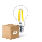 Confezione Multipack 4x Philips MASTER Value LED Bulbo E27 Pera Chiara 11.2W 1521lm - 927 Bianco Molto Caldo | Miglior Resa Cromatica - Dimmerabile - Sostitutiva 100W
