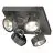 SLV Kalu Quadruple Parete e Luce da soffitto Aluminium Nero Piazza 60W 4000lm - 830 Luce Calda -  | Dimmerabile 