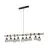 Eglo Luce Pendente Townshend 5 Acciaio Legna Nero | IP20 - Adatto per 9x E27 