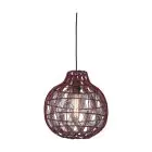 Good&Mojo Luce Pendente Mendoza Bambù Burgundy S | Adatto per 1x E27 