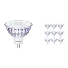 Confezione Multipack 10x Philips Corepro LED Faretti GU5.3 MR16 7W 621lm 36D - 827 Bianco Molto Caldo | Sostitutiva 50W