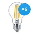 Confezione Multipack 6x Philips Corepro LED Bulbo E27 Pera Chiara 10.5W 1521lm - 840 Bianco Freddo | Sostitutiva 100W