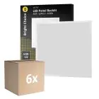 Confezione Multipack 6x Bright Choice Pannello A LED Backlit 36W 3240lm - 840 Bianco Freddo | 60x60cm - UGR 